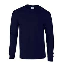 Gildan Unisex Adult Ultra Cotton LongSleeved TShirt (Navy) - Navy Blue - View 1