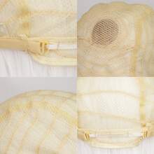 Parrucca sintetica bianca dritta con frangia per costumi di Ognissanti e cosplay di anime - lunga e dall'aspetto naturale