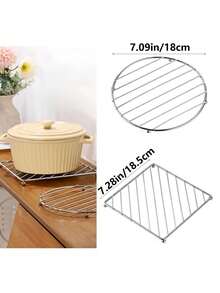 1pc Heat Resistant Pot Holder, Trivet Mat, Coaster, Table Protector, Kitchen Utensil Rack, Kitchen Pot Mat, For Kitchen Counter, Multi-Purpose Steamer Tray, For Steamer Rack, Pot Steamer Accessory