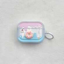 1 件扎染蝴蝶耳机盒适用于 1/2 代耳机，全新无线耳机保护套适用于 3/Pro/Pro2，男朋友/女朋友礼物 - 立體甜甜圈 - 查看 6