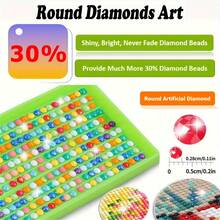 Large DIY Diamond Art Kits With Complete Tools - Sparkling 5D Round Drill Craft For Adults, Creative Hobby For Home Decoration, Wall Hanging, And Unique Gift Ideas - 彩色 - 查看 6