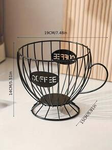 1pc Nordic-Style Metal Coffee Capsule Storage Rack - Modern Snack And Fruit Basket With Golden Accents, Durable Kitchen & Coffee Shop Home Decoration, Simple Design, Elegant Completion Of Multi-Color Available Christmas Gifts