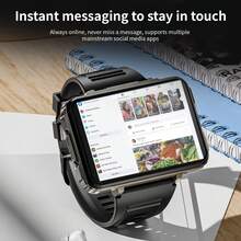 LOKMAT APPLLP 5 MAX智能手表，2.4英寸大屏，支持2G/3G/4G/5G电话卡，兼容安卓和设备，蜂窝数据，Wi-Fi上网，心率，血氧，健康监测，第三方应用APP下载，MTK6762芯片+PAR2822芯片，双系统，搭载安卓10.7系统 - APPLLP 5 MAX - 查看 11