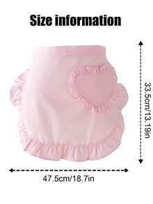 1/5 件女仆围裙，公主风格纯色荷叶边下摆洛丽塔连衣裙配饰围裙 - 彩色 - 查看 12