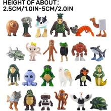 Juego de 24 figuras de acción en estilo italiano "Brainrot", figuras coleccionables divertidas inspiradas en "Tung Tung Tung Sahur", "Tralalero Tralala", tiburón creativo, mono y talla grande juguetes para adultos