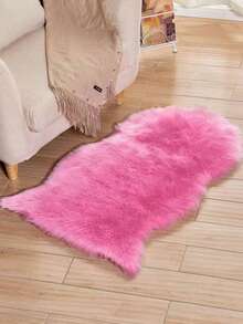 1 pieza Alfombra de peluche suave de piel sintética, Alfombra suave para dormitorio, Alfombra esponjosa, Alfombra shaggy para sala de estar, Alfombra gruesa, Alfombra de otoño/invierno