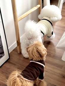 1 peça de moletom com capuz para animais de estimação, design versátil para outono/inverno, coleira em formato de coração para o Dia dos Namorados, adequada para cães e gatos de médio/pequeno porte, uso diário - Multicolorido - Ver 6
