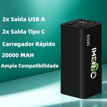 Carregador Portátil Power bank Slim Ultra Rápido 65w 20000mah Imenso IMS-611D