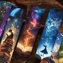 Fantasy Welt Lesezeichen, kreative, exquisite Buchmarkierungen, dekorative Nachrichtenkarten für Buchliebhaber, mehrfarbiges Papier Lesezeichen-Set von YWWBLD