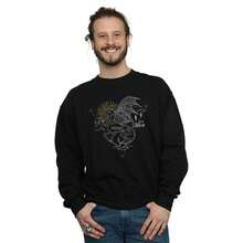 Harry Potter Mens Thestral Line Art Sweatshirt (Black) - Coffee Brown - View 3