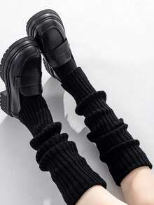 4pcs/Set Of Twisted Pattern Warm Long Tube Sock Covers, Knitted Warm Pile Sock Covers, Suitable For Autumn And Winter Seasons, Mid Tube Sock Covers(2/4pcs)