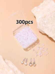 100-300个透明安全耳环后盖，适用于耳环、耳钩、耳钉、女士日常佩戴（带盒） - 無色 - 查看 8
