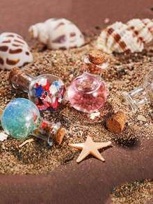 6/10pcs Small Glass Container With Rubber Stopper, Mini DIY Glass Bottle Exquisite Cork Drift Wishes Cute Jar Small Bottle For Wedding Gifts Or Decorating Your Home, Office Or Office, And Can Be Used For DIY Creation, Wishing Bottle, Decoration Of Small Items And Storage Of Tea And Coffee Beans