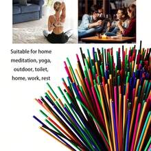 24/63/178/366pcs Mixed Scented Wooden Sticks - Watermelon, Cherry Blossom, Vanilla, Musk, Sage, Lemongrass, Incense, Strawberry, Snow Pear, Clove, Peach, Cantaloupe. Expandable Size, Bulk Wholesale, Suitable For Home And Outdoor Use, Holiday Fragrance | Decorative Scented Sticks | Scented Wooden Sticks For Home - Multicolor - View 9