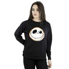 Disney Damen/Frauen The Nightmare Before Christmas Jack Gesicht Sweatshirt (Schwarz) - Kaffeebraun - Übersicht 3