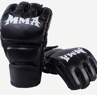 Half Finger Boxing Gloves MMA Gloves UFC Muay Thai Punching Bag Gloves, Thickened Adult Gloves For Punching Bag, Sparring, Fighting