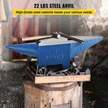 Single Horn Anvil 22Lbs Steel Anvil Blacksmith For Sal E Forge Steel Tools With Round And Square Hole And Equipment Anvil Rugged Blacksmith Jewelers Durable And Robust Metalsmith Tool - Blue - View 2