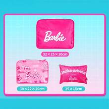 3pcs/Set MINISO Kawaii Anime Barbie Sunlight Shine Series Girl Travel Set Cartoon Cute Makeup Bag Portable Clothes Storage Bag Travel Bag Gift