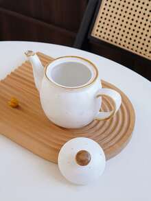 1pc Ceramic Speckled Teapot With Lid Kiln-Changed Speckled Ceramic Teapot/Coffee Pot With High Aesthetic Appeal Creative Speckled Ink-Splash Design Suitable For Home Living Room Coffee Tables, Kitchen And Dining Areas Ideal For Afternoon Tea, Black Tea, Flower Tea, Coffee Perfect Gift For Presenting, Festive Decorations