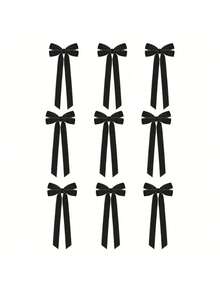 1/6/9 件豪华天鹅绒圣诞蝴蝶结 - 10 英寸手工丝带装饰蝴蝶结，适用于圣诞树、花环、礼品包装、节日庆典以及室内外节日装饰 [红色、酒红色、黑色、粉色、白色、米色]