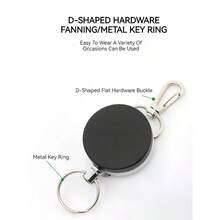 Recoil Buckle Keyring Holder - Resilience Steel Wire Rope Retractable Spring Key Ring Anti-Lost Outdoor Accessory Gifts For Women