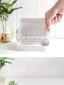 1/2/3pcs[Hot Selling]Quick-Drain Soap Dish With Lid - Thickened Non-Slip Bath Organizer, Detachable Shower Caddy For Home/Dorm/Travel, Multi-Color Options(Colors Random)Green Decor(Saudi National Day)