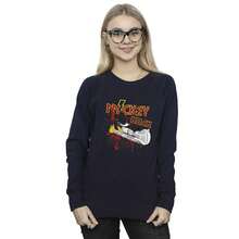 Disney Womens/Ladies Mickey Mouse Smash Guitar Rock Sweatshirt (Navy Blue) - Blue - View 3