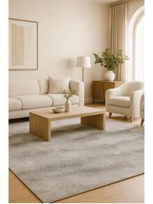 Made In Turkey Non-Slip Gel Backed Area Rug – Stain Resistant, Anti-Static, Allergy-Friendly Soft Carpet – Available In 50x80 Cm, 80x150 Cm, 100x150 Cm - Grey - View 1