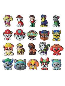 10/20/31Pcs PAW Patrol Ryder Chase Skye Anime Cartoon Shoe Charms For Clog Shoes Decoration Accessories, For Women Men Birthday Party Gift