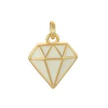 1pc Cute Girly Multi-Color Heart Copper Pendant, Handmade DIY Necklace, Bracelet, Earring Jewelry Charm, Suitable For Daily Wear, Great For Christmas Gift - Multicolor - View 3