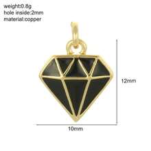 1pc Cute Girly Multi-Color Heart Copper Pendant, Handmade DIY Necklace, Bracelet, Earring Jewelry Charm, Suitable For Daily Wear, Great For Christmas Gift - Multicolor - View 14