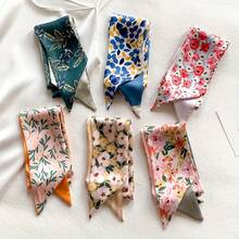 6PCS Women's Floral Printed Long Hair Band Casual Elegance Daily Dating Vacation Multipurpose Gift Dress Up - 6件 - 查看 1
