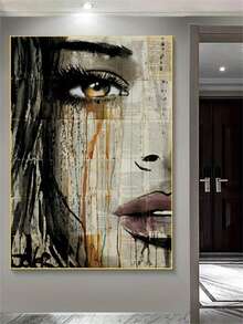 1pc Adult Diamond Painting Kit, Abstract Female Face Art Wall Art, Suitable For Bedroom And Living Room Decor, Gift
