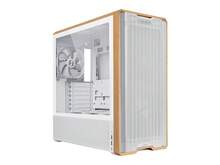 Lian Li LANCOOL 217 Genuine Walnut Wood Computer Case,  Mid-Tower ATX PC Case With 5 Pre-Installed PWM Fans 2x170mm, 2x120mm & 1x140mm, Flexible PSU & Cable Installation - White (LAN217W) - 白色 - 查看 2