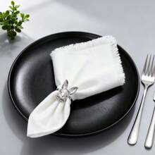 4 Pieces Set Of Tassel Napkins Cloth Viscose 30*30cm/11.8*11.8inch Wedding Bridal Shower Grand Celebration Bachelorette Anniversaries Corporate Events Business Lunches Or Dinners Outdoor Picnic Baby Showers Weddings Garden Parties Birthday Family Gathering