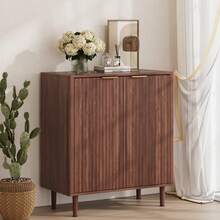 VOWNER 31.5"/61.4" Base Storage Cabinet With Doors, Wooden Sideboard With Shelves, Kitchen Cupboard  For Living Room, Hallway, Entryway - Quả óc chó - Xem 10