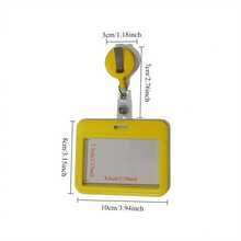 Colorful Plastic Retractable ID Badge Holder With Keychain - Durable Card Protector For Nurses, Students, And Employees - Multiple Colors 1 Set, Key Card Holder| Playful Accessories| Telescopic Device - Hồng - Xem 2