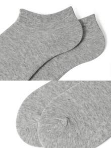 Conjunto de 3/6 pares de meias cano médio unissex em cores sortidas: preto/branco/cinza, adequadas para todas as estações, design minimalista, ideal para presentear casais ou amigos. - Multicolorido - Ver 6