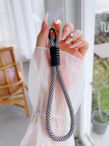 1 pieza Llavero de teléfono minimalista con bloques de color, correa universal para funda de teléfono, llavero de coche creativo