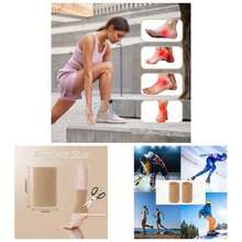 2 Pcs Ankle Gel Sleeve Padded Skate Guards Elastic Ankle Wrist Protector Brace Ankle Compression Sleeve Foot Support Socks Figure Skating Hockey Running Riding - Beige - View 1