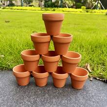 48個/32個/24個/12個/10個/6個 迷你2.2英吋陶土花盆，小型黏土盆，微型黏土盆，帶排水孔的育苗盆，適用於室內/室外多肉植物、仙人掌、手工藝 - 紅色 - 查看 11