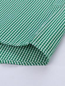 Rand paul Men's Casual Comfortable Plaid Shirt - 綠色 - 查看 5