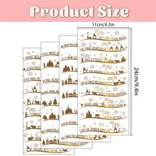 4pcs Golden German Positive Quote Stickers Theme Rub On Transfer Stickers Decals Set - Motivational Sayings Transfer Paper For Furniture, Glass, Easy Apply DIY Home & Life Inspired - Multicolor - View 2