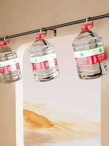 Barra de cortina romana - Barra de acero inoxidable reforzada, montaje superior/lateral, completa con riel de cortina, barra y accesorios de soporte - 169cm