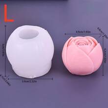 1 Stück Blumen Serie Rose-förmige Silikon Form, geeignet für DIY duftende Kerzen/Gipskunstwerke Figuren/dekorative Sträuße/handgemachte Seifenformen, Multifunktional