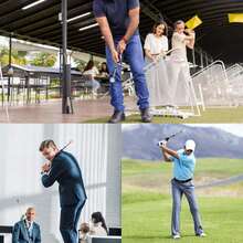 Retractable Golf Swing Training Aid, Golf Grip Trainer & Golf Swing Trainer For Warm-Up, Right /Left Handed Golf Club For Indoor Practice, Golf Accessories - Strength & Tempo Training For Chipping Hitting - 黑色 - 查看 9
