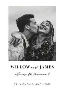 Customized Wine Labels, Waterproof Labels, Customized Photo Wine Labels, Black & White Photo, Uppercase Letters, Black & White Bridesmaid/Maid Of Honor/Proposal Wine Labels, Wedding Gifts, Order Stickers, Wedding Stickers, Party Stickers, Birthday Stickers, Halloween Stickers, Christmas Stickers, Independence Day Stickers - White - View 12