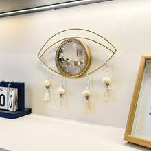 1 oglindă decorativă de formă neregulată, plasată orizontal, cu suprafață de sticlă rezistentă la rugină, potrivită pentru camere de zi, dormitoare, intrări, decorare de perete multifuncțională, decor pentru casă - nu necesită electricitate.