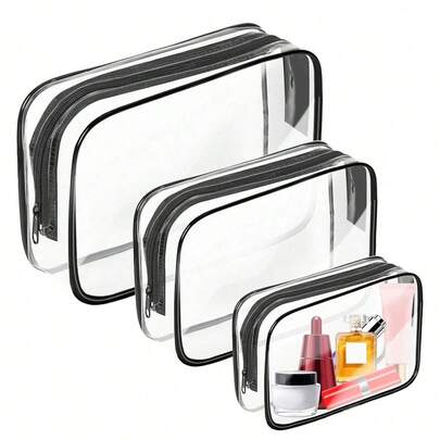 Bolsa de cosméticos impermeable, organizador de certificados y documentos, organizador de cosméticos y artículos de tocador, bolsa de aseo de viaje con cremallera, gran capacidad para contener brochas, lápices labiales, accesorios y artículos personales, ligera y portátil, adecuada para vacaciones, playa, hogar y regalos