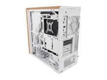 Lian Li LANCOOL 217 Genuine Walnut Wood Computer Case,  Mid-Tower ATX PC Case With 5 Pre-Installed PWM Fans 2x170mm, 2x120mm & 1x140mm, Flexible PSU & Cable Installation - White (LAN217W) - 白色 - 查看 6